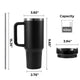Pastel Blue to Iridescent Glow in the Dark Stainless Steel Tumbler with Handle (40oz)