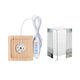 Square Rubber Wood LED Light Base with Groove