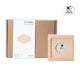 Square Rubber Wood LED Light Base with Groove