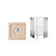 Square Rubber Wood LED Light Base with Groove
