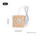 Square Rubber Wood LED Light Base with Groove