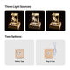Square Rubber Wood LED Light Base with Groove