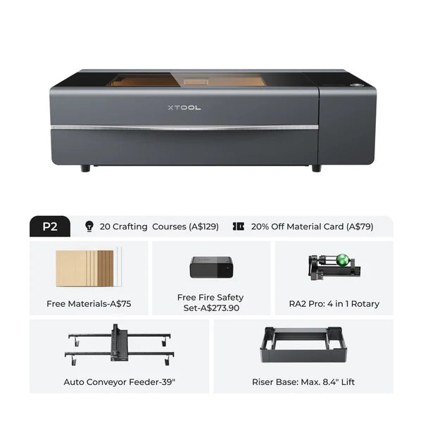 [Open-Box]xTool P2 55W Desktop CO2 Laser Cutter