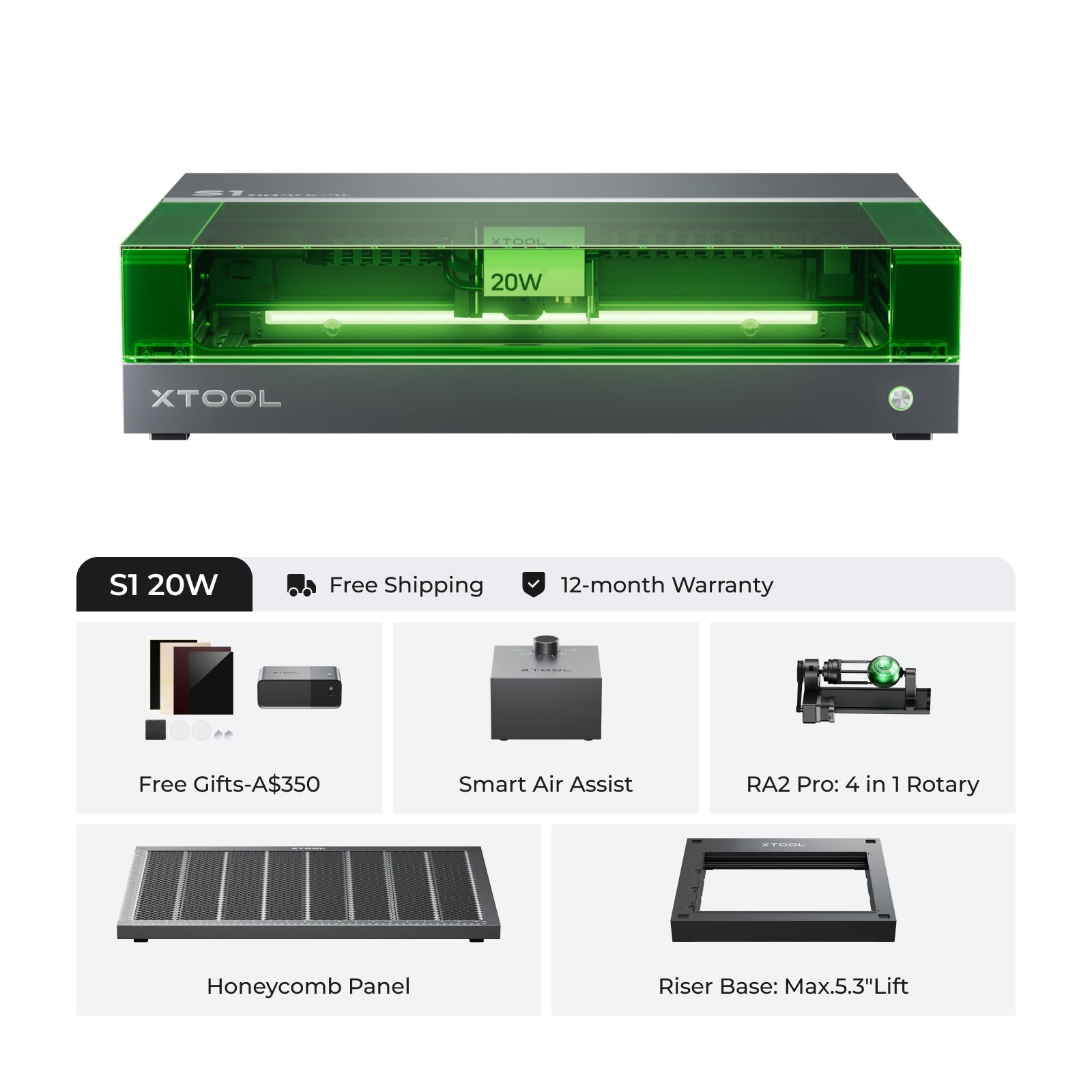 xTool S1 Enclosed Diode Laser Cutter