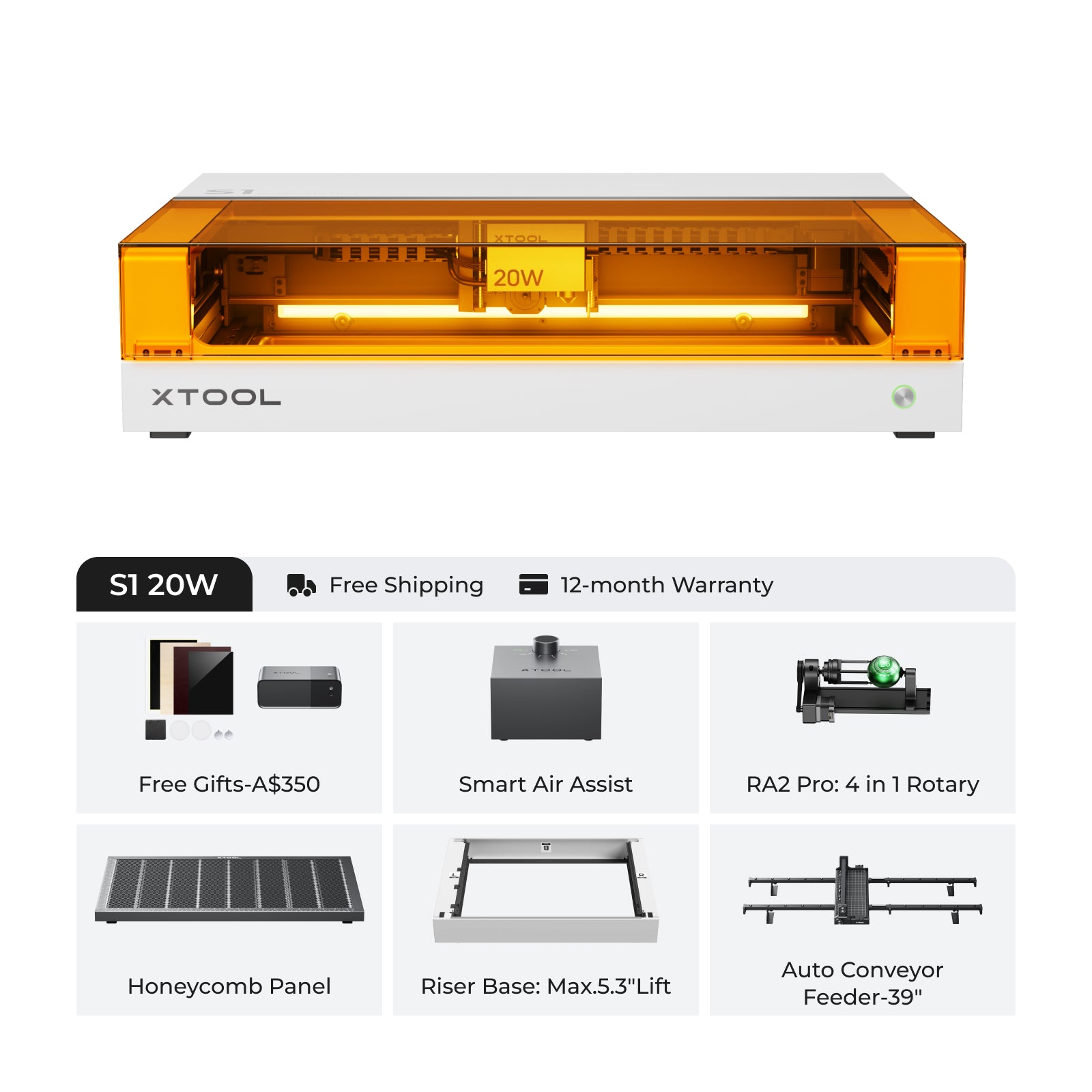 xTool S1 Enclosed Diode Laser Cutter