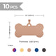 Mixed Color Stainless Steel Dog Tag (10pcs)