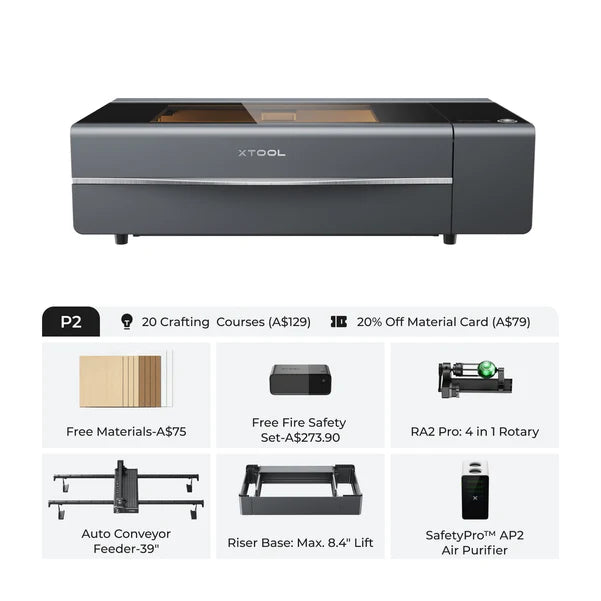 xTool P2S&P2 55W Desktop CO2 Laser Cutter