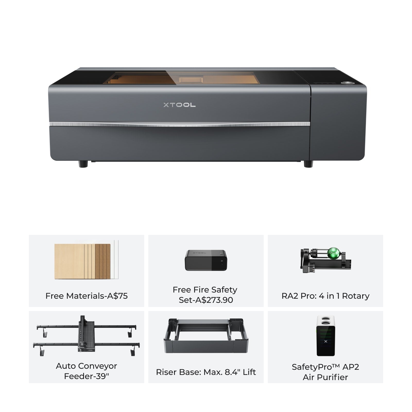 xTool P2S 55W Desktop CO2 Laser Cutter