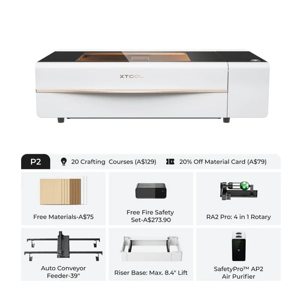 xTool P2S&P2 55W Desktop CO2 Laser Cutter