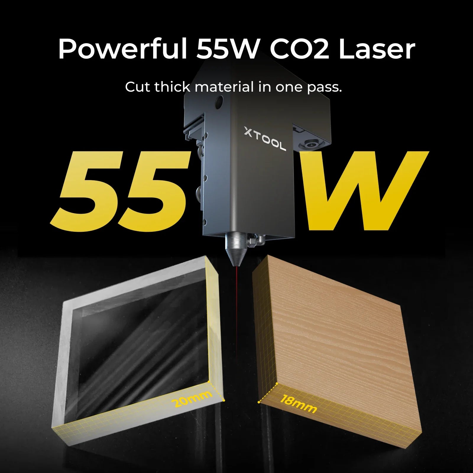 xTool P2S 55W Desktop CO2 Laser Cutter