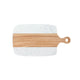 White Marble and Wood Cutting Board with Handle (1pcs)
