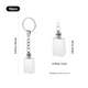 Multicolored LED Lights K5 Crystal Rectangular Keychain (10pcs)