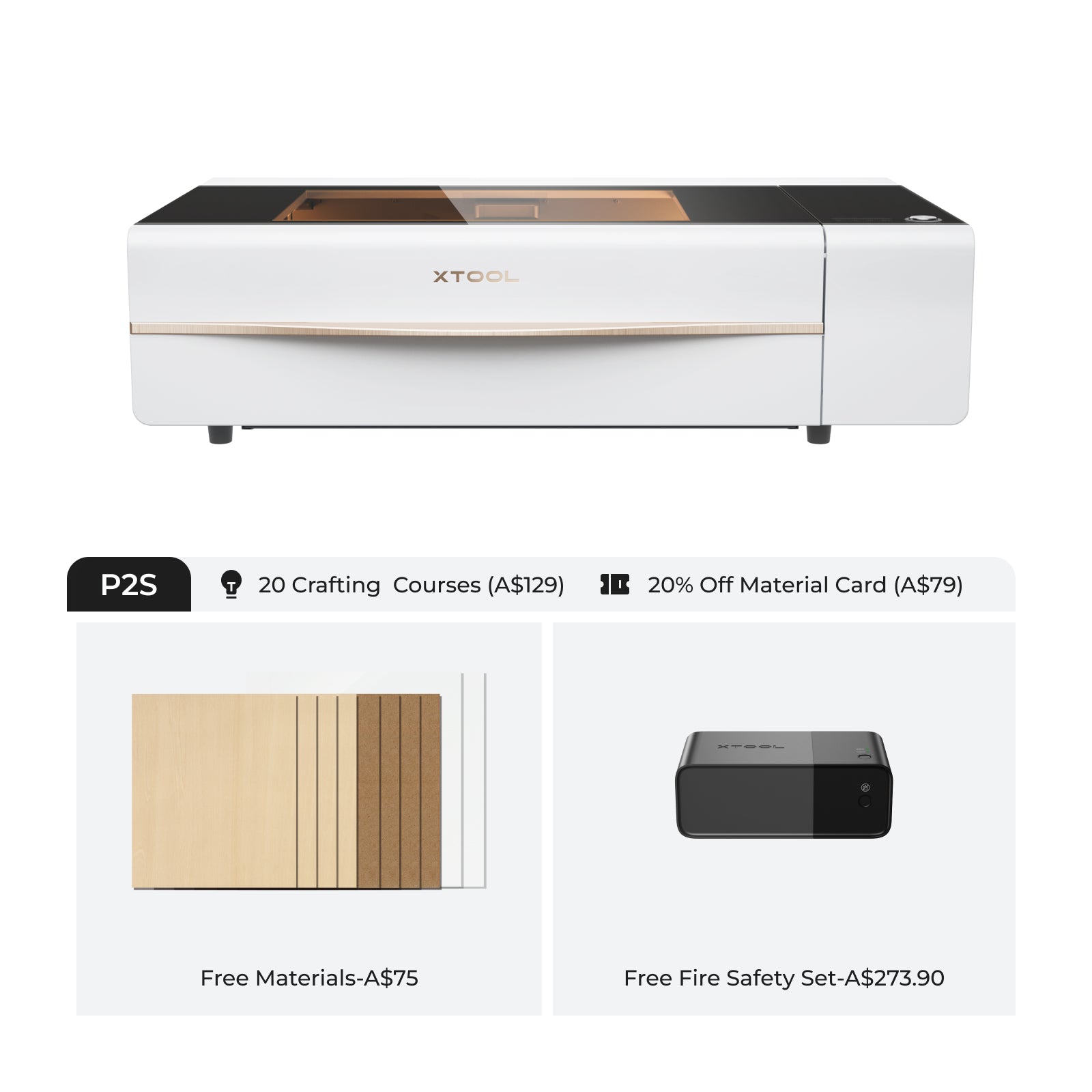 xTool P2S 55W Desktop CO2 Laser Cutter