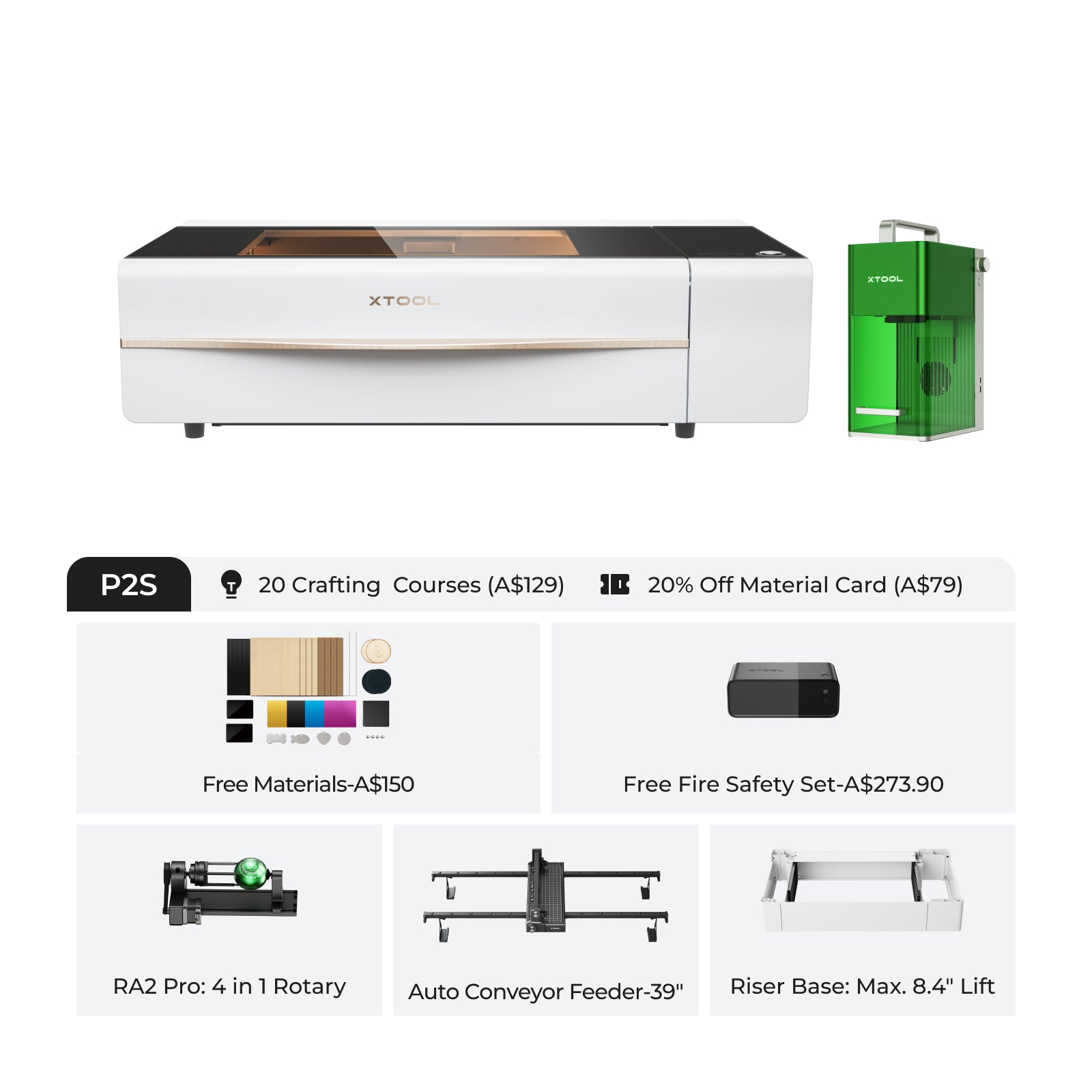 xTool P2S 55W Desktop CO2 Laser Cutter