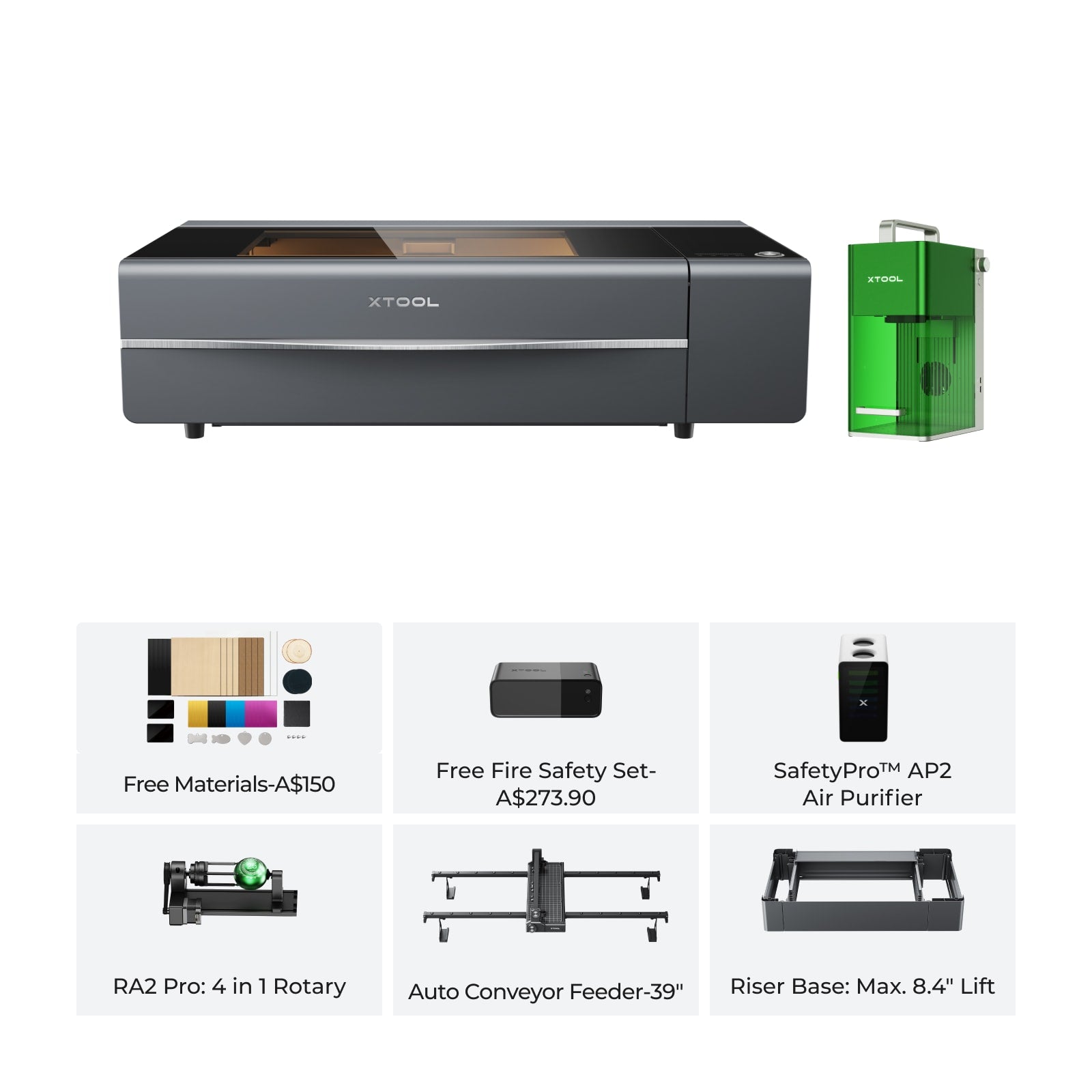 xTool P2S&P2 55W Desktop CO2 Laser Cutter