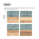 Marble and Wood Coasters (4pcs)