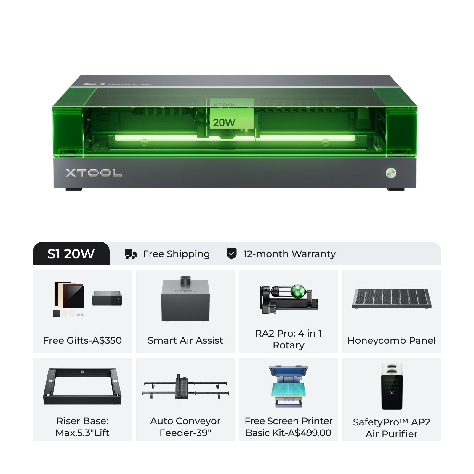 xTool S1 Enclosed Diode Laser Cutter