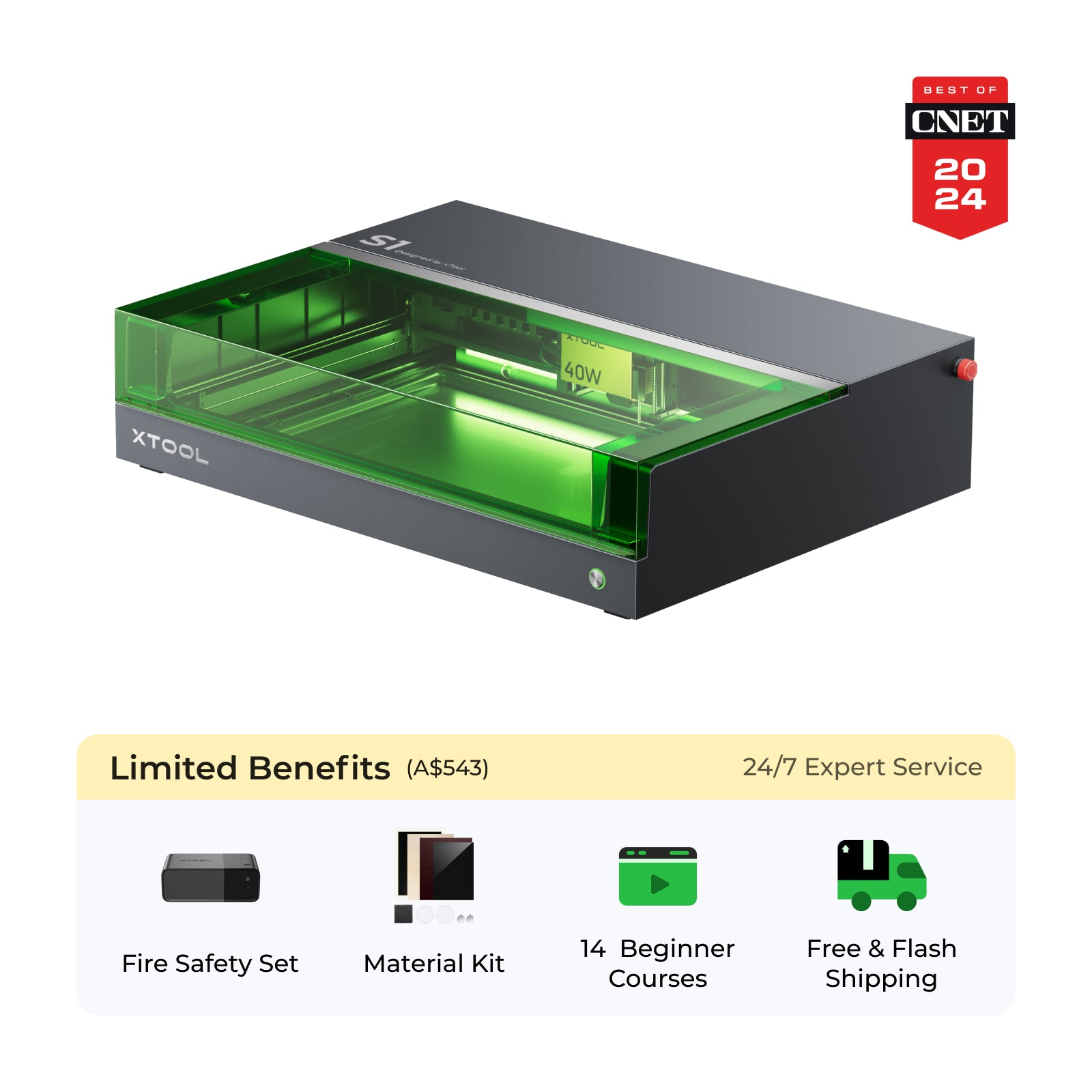 xTool S1 Enclosed Diode Laser Cutter