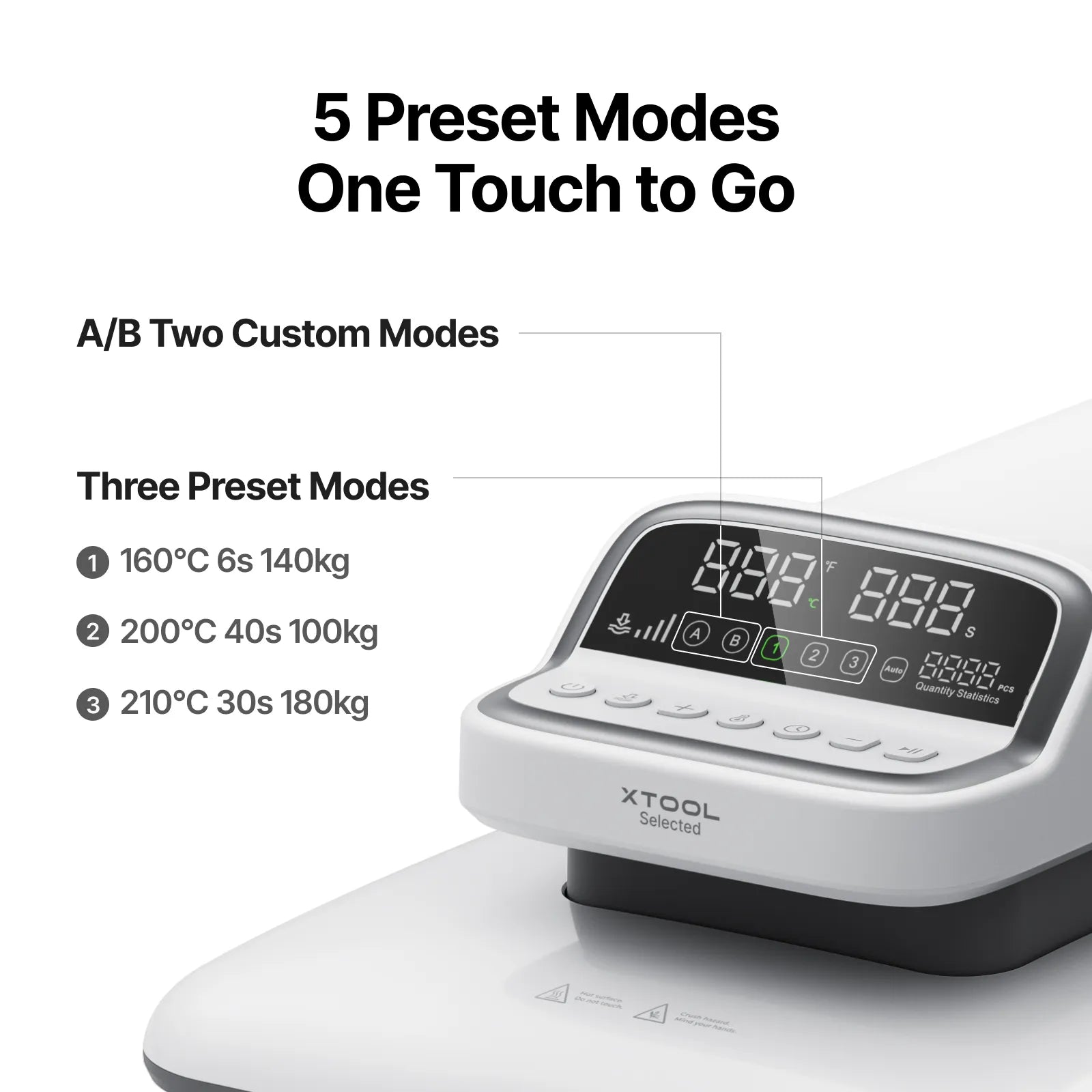 xTool Selected HP2 Auto Heat Press with 381mm × 381mm Platen xTool Selected HP2 Auto Heat Press with 381mm × 381mm Platen