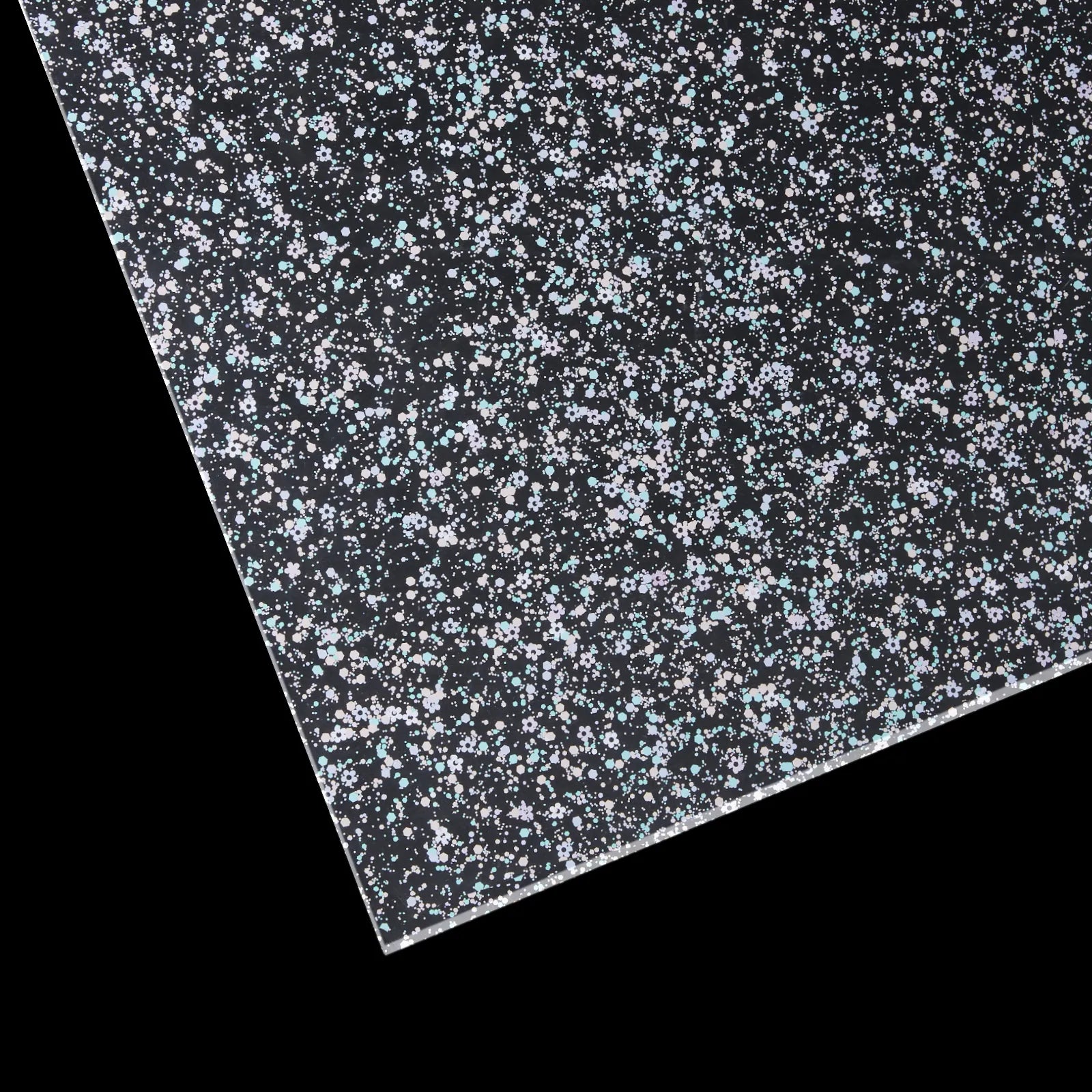 Xtool flowers purple green glitter dots acrylic black 083ff5ab 942c 47a8 9413 8c6f540e6855