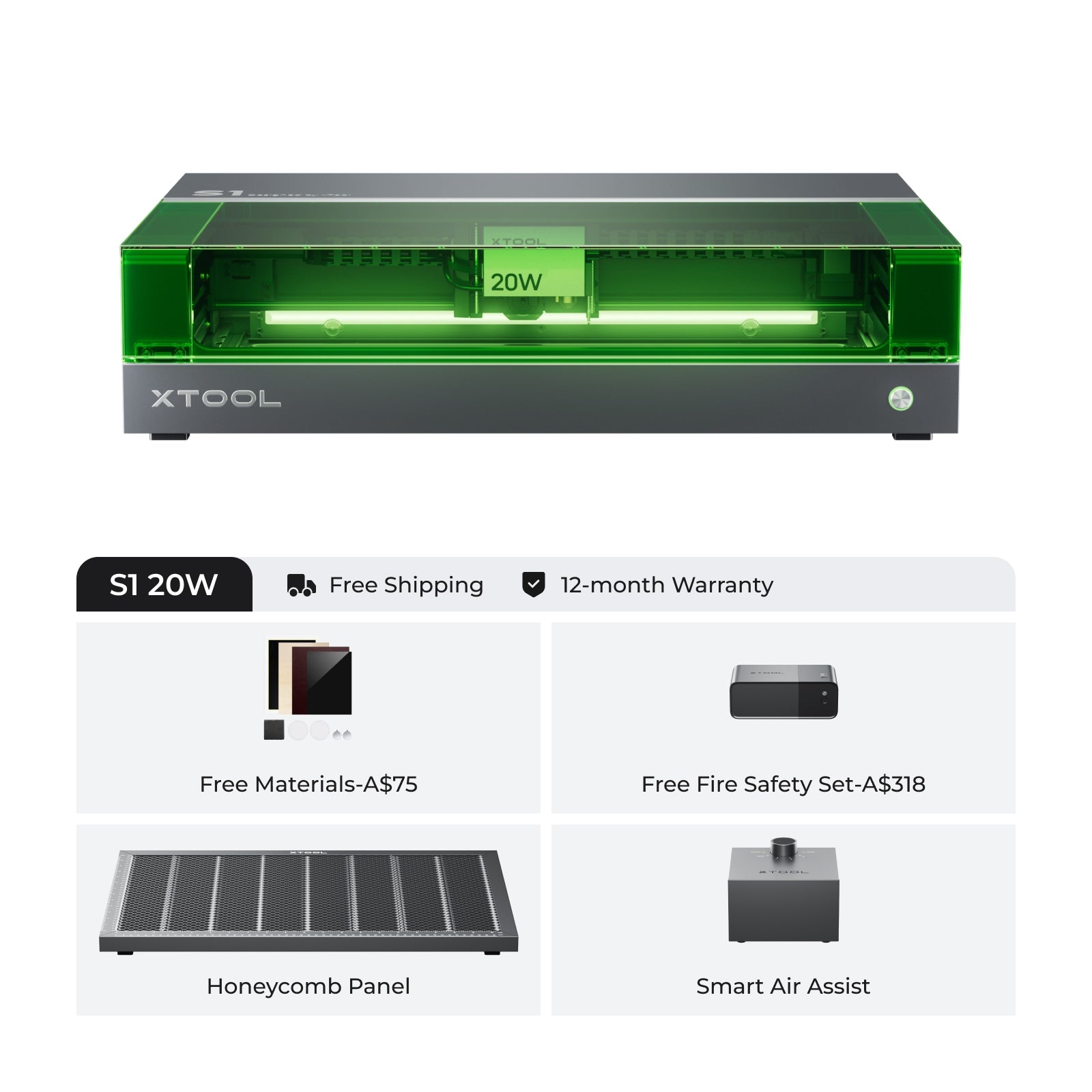 xTool S1 Enclosed Diode Laser Cutter