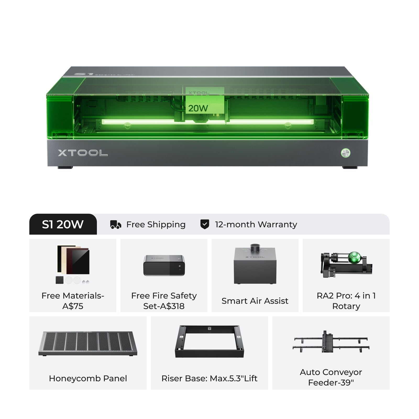 xTool S1 Enclosed Diode Laser Cutter