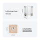 Square Rubber Wood LED Light Base with Groove