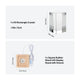 Square Rubber Wood LED Light Base with Groove